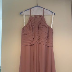 Azazie Ginger in dusty rose bridesmaid dress
